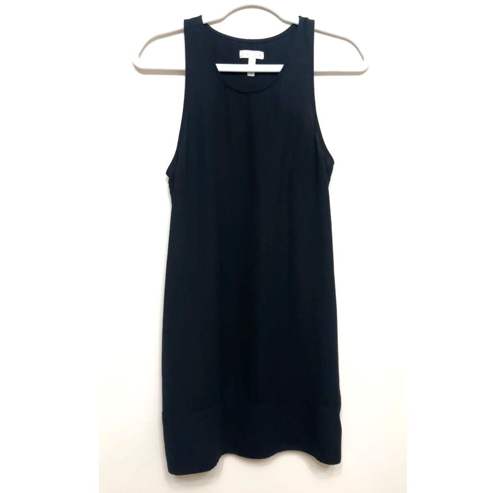 Leith Nordstrom Black Sleeveless Shift Dress Small Minimalist Tank Midi Dress